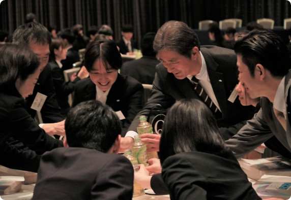 入社式の写真